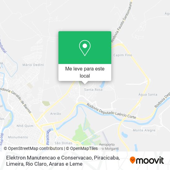 Elektron Manutencao e Conservacao mapa