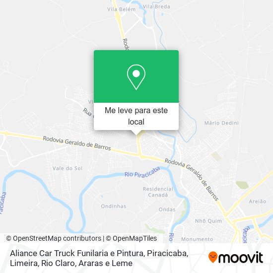 Aliance Car Truck Funilaria e Pintura mapa