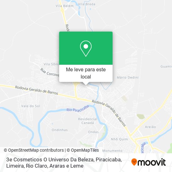 3e Cosmeticos O Universo Da Beleza mapa