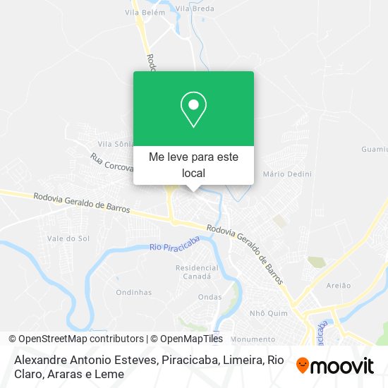 Alexandre Antonio Esteves mapa