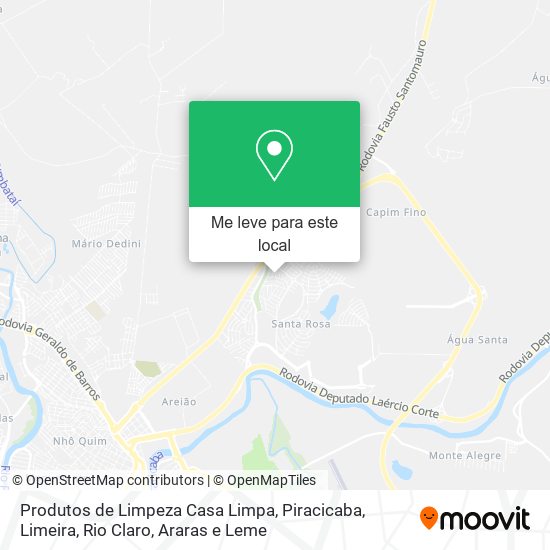 Produtos de Limpeza Casa Limpa mapa