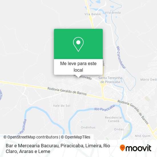 Bar e Mercearia Bacurau mapa