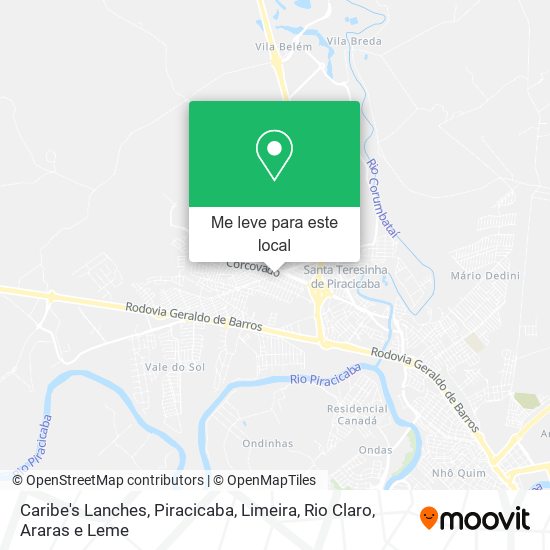 Caribe's Lanches mapa