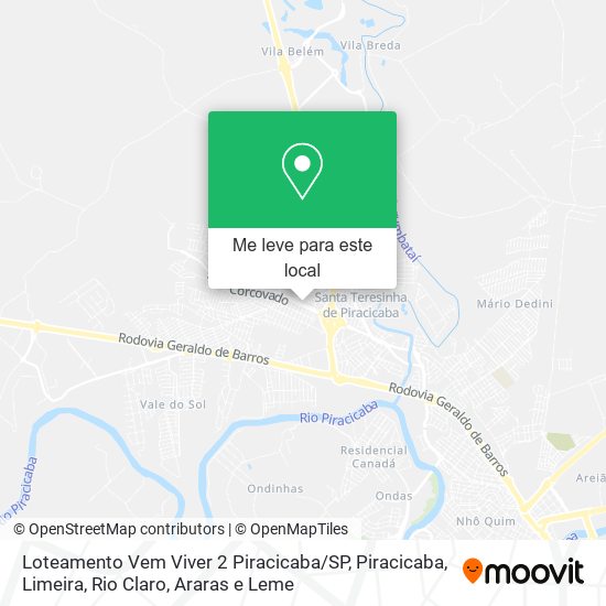 Loteamento Vem Viver 2 Piracicaba / SP mapa