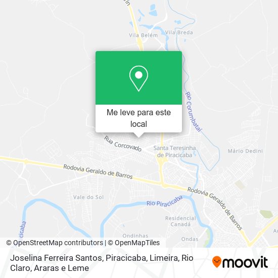 Joselina Ferreira Santos mapa