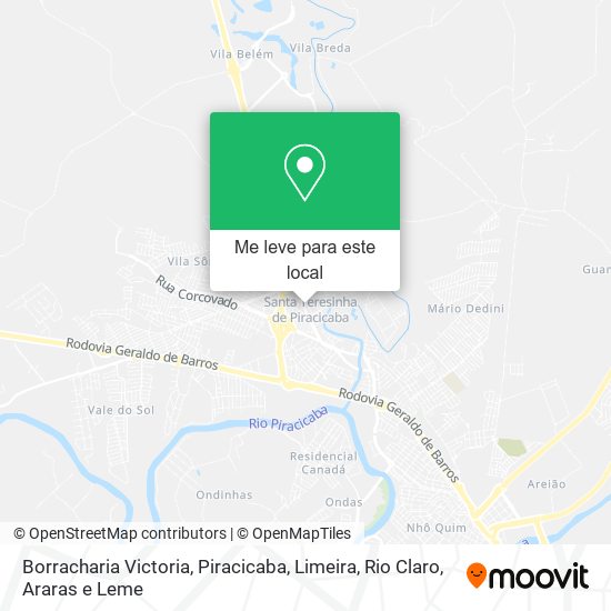 Borracharia Victoria mapa