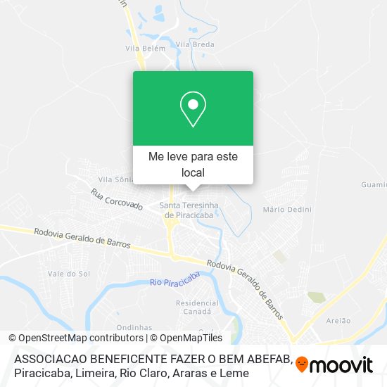 ASSOCIACAO BENEFICENTE FAZER O BEM ABEFAB mapa