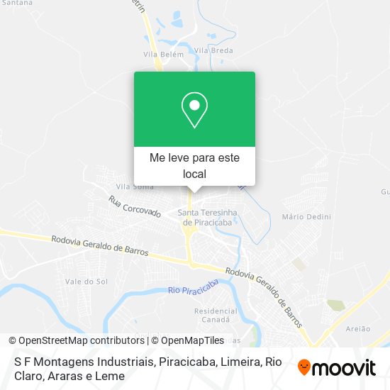 S F Montagens Industriais mapa