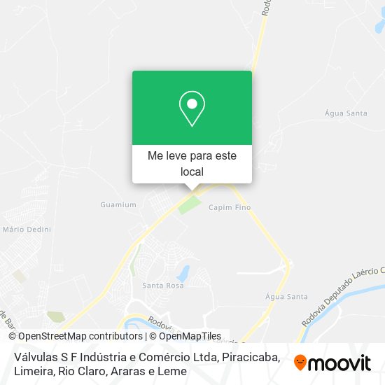 Válvulas S F Indústria e Comércio Ltda mapa