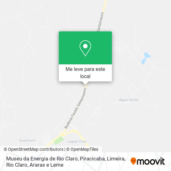 Museu da Energia de Rio Claro mapa