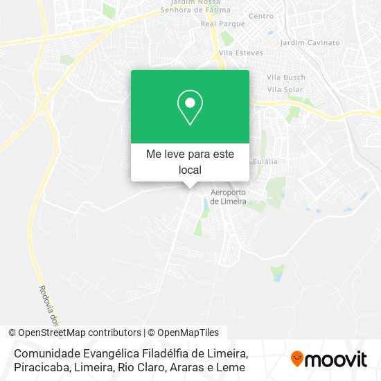 Comunidade Evangélica Filadélfia de Limeira mapa