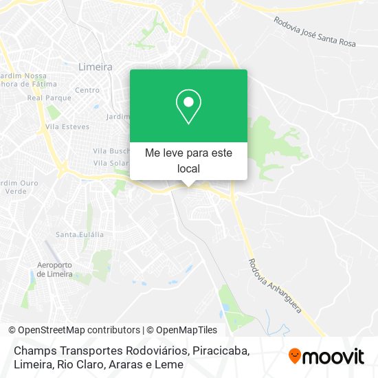 Champs Transportes Rodoviários mapa