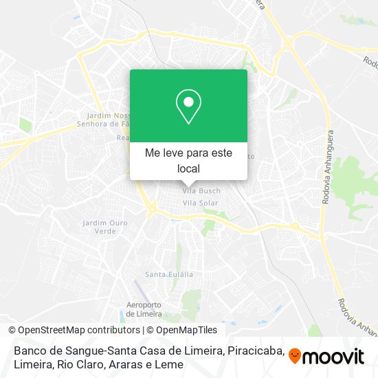 Banco de Sangue-Santa Casa de Limeira mapa