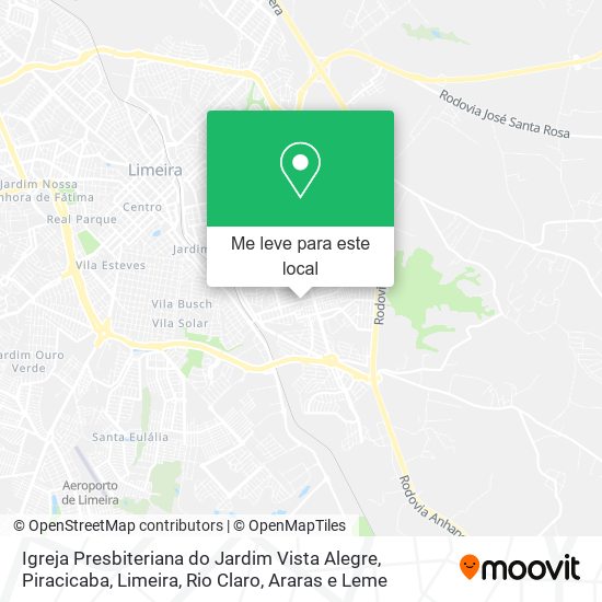 Igreja Presbiteriana do Jardim Vista Alegre mapa