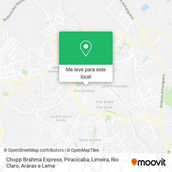 Chopp Brahma Express mapa