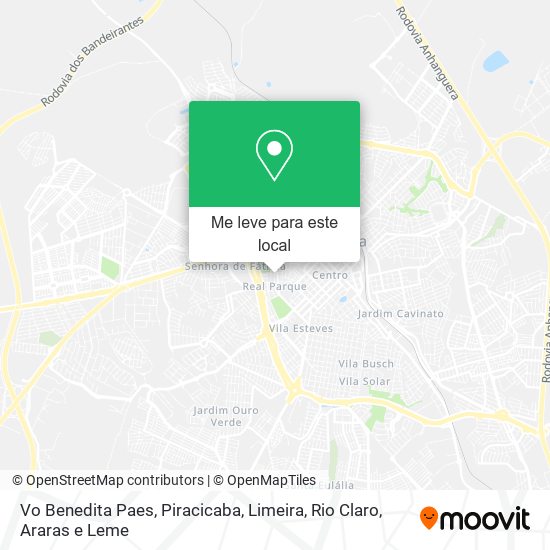 Vo Benedita Paes mapa