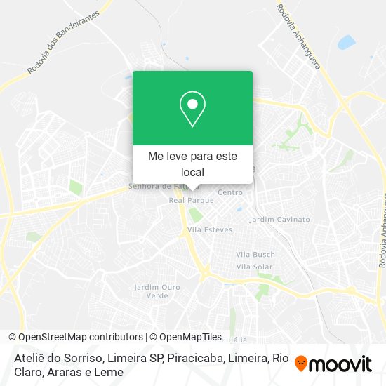 Ateliê do Sorriso, Limeira SP mapa