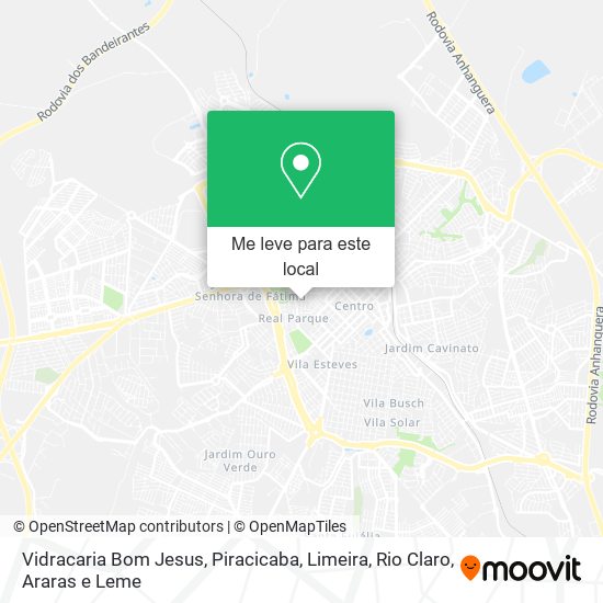 Vidracaria Bom Jesus mapa