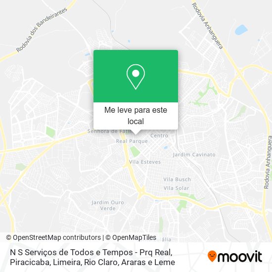 N S Serviços de Todos e Tempos - Prq Real mapa