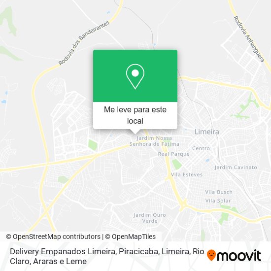 Delivery Empanados Limeira mapa