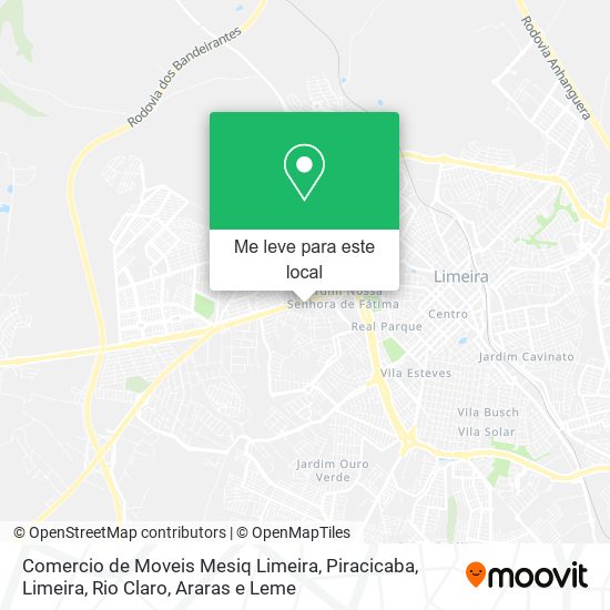 Comercio de Moveis Mesiq Limeira mapa