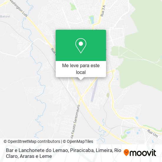 Bar e Lanchonete do Lemao mapa