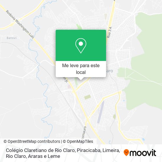 Colégio Claretiano de Rio Claro mapa