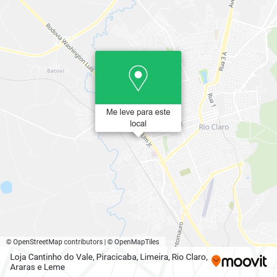 Loja Cantinho do Vale mapa