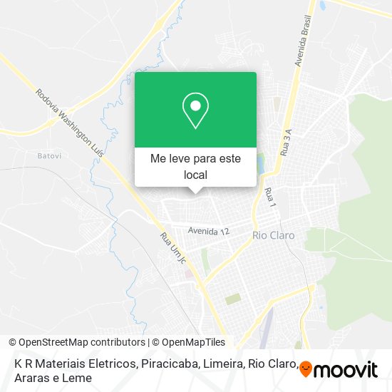 K R Materiais Eletricos mapa