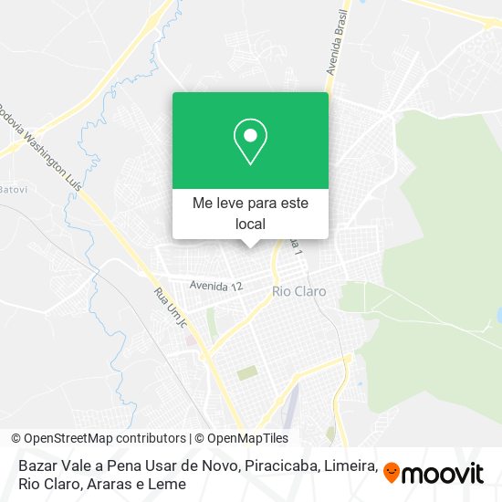 Bazar Vale a Pena Usar de Novo mapa