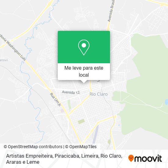 Artistas Empreiteira mapa