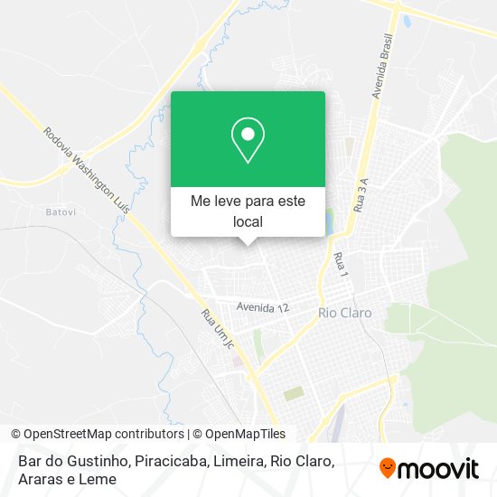 Bar do Gustinho mapa