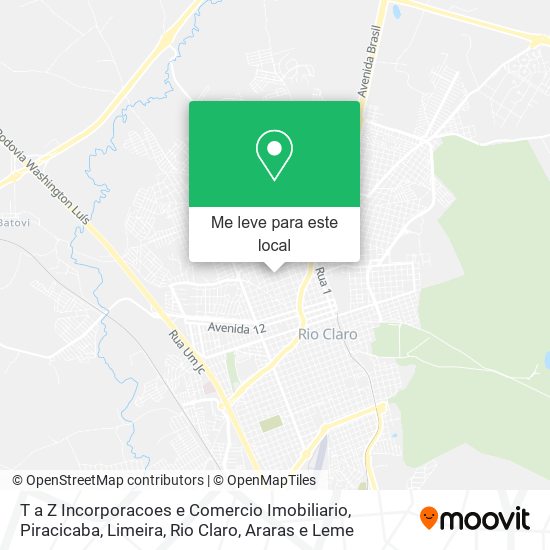 T a Z Incorporacoes e Comercio Imobiliario mapa