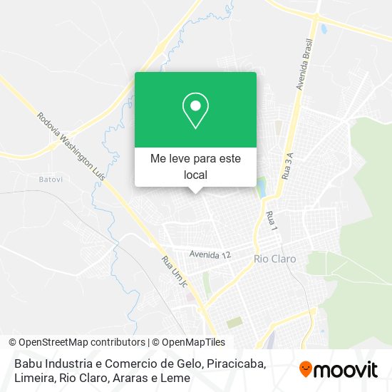 Babu Industria e Comercio de Gelo mapa