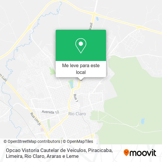 Opcao Vistoria Cautelar de Veiculos mapa