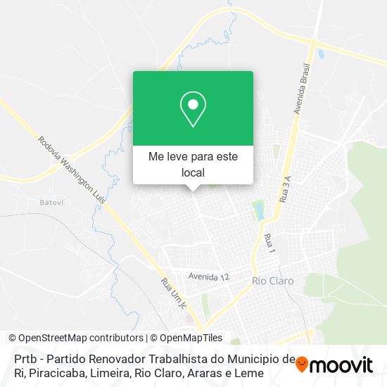 Prtb - Partido Renovador Trabalhista do Municipio de Ri mapa