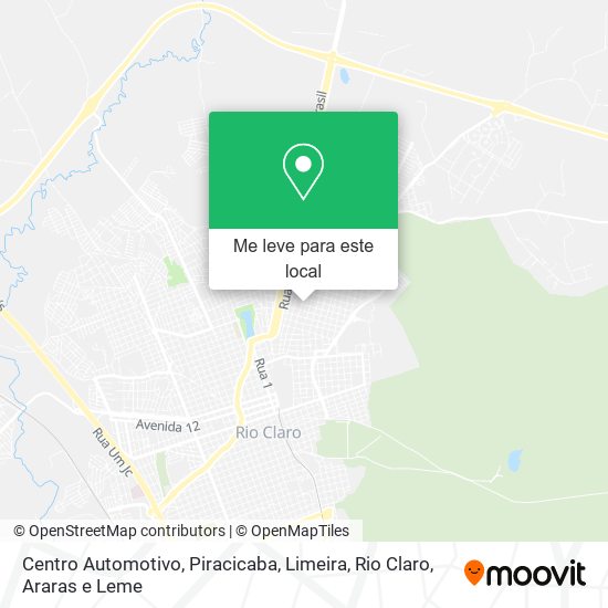 Centro Automotivo mapa