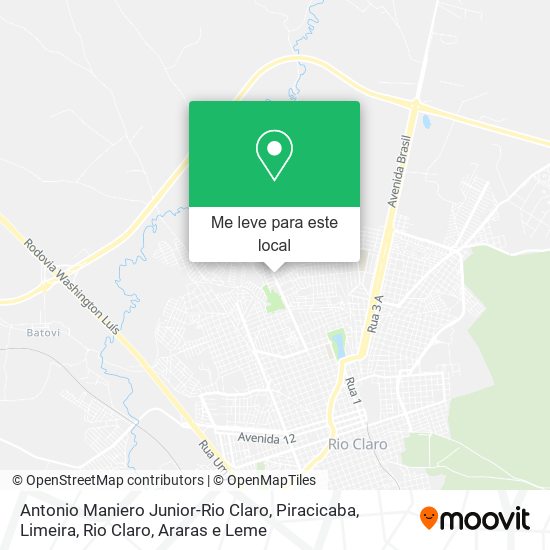 Antonio Maniero Junior-Rio Claro mapa
