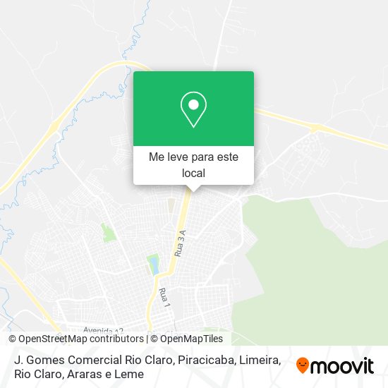 J. Gomes Comercial Rio Claro mapa