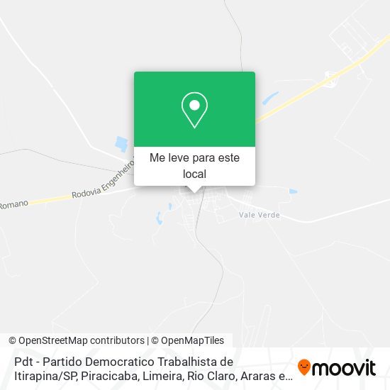 Pdt - Partido Democratico Trabalhista de Itirapina / SP mapa