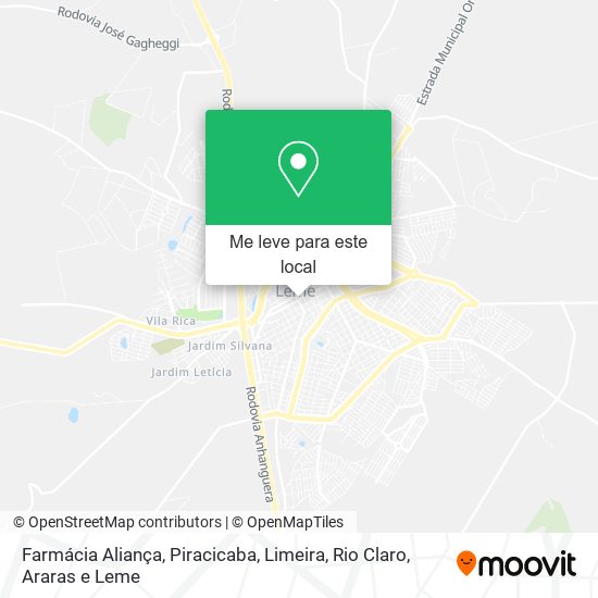 Farmácia Aliança mapa