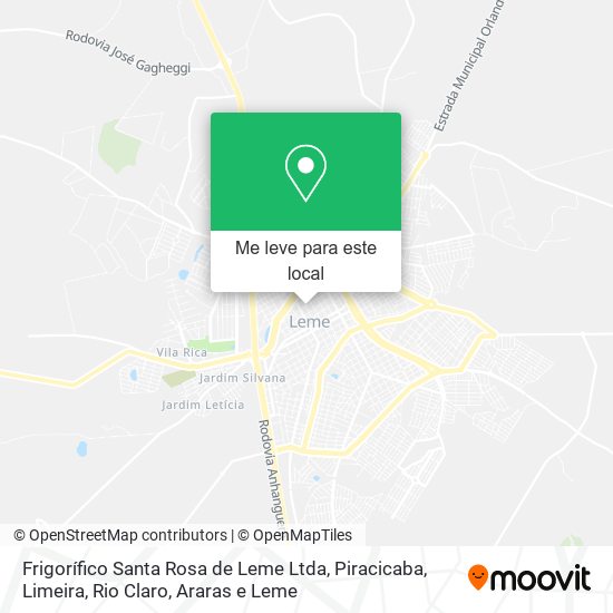 Frigorífico Santa Rosa de Leme Ltda mapa