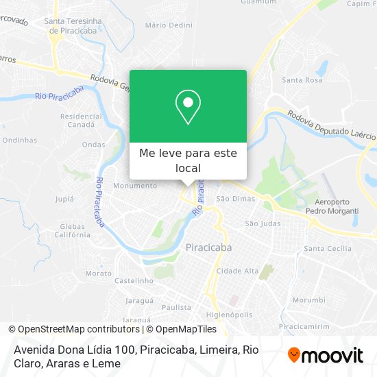 Avenida Dona Lídia 100 mapa