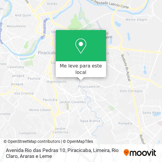 Avenida Rio das Pedras 10 mapa