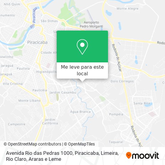 Avenida Rio das Pedras 1000 mapa