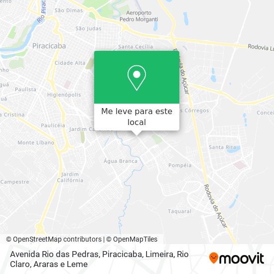 Avenida Rio das Pedras mapa