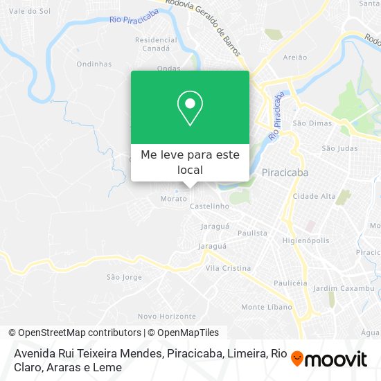 Avenida Rui Teixeira Mendes mapa