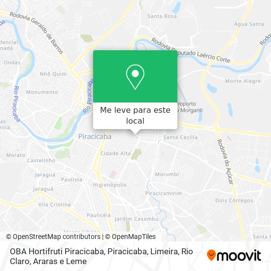 OBA Hortifruti Piracicaba mapa