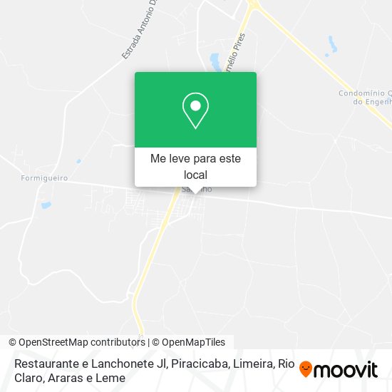 Restaurante e Lanchonete Jl mapa