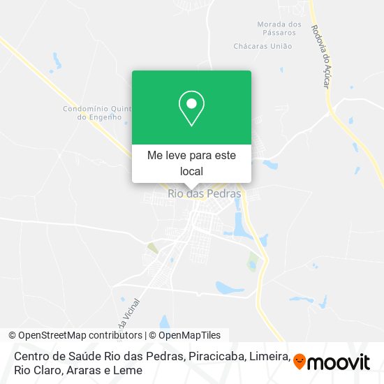 Centro de Saúde Rio das Pedras mapa